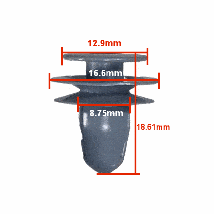 Measurement on Honda Door Panel Retainer Clip