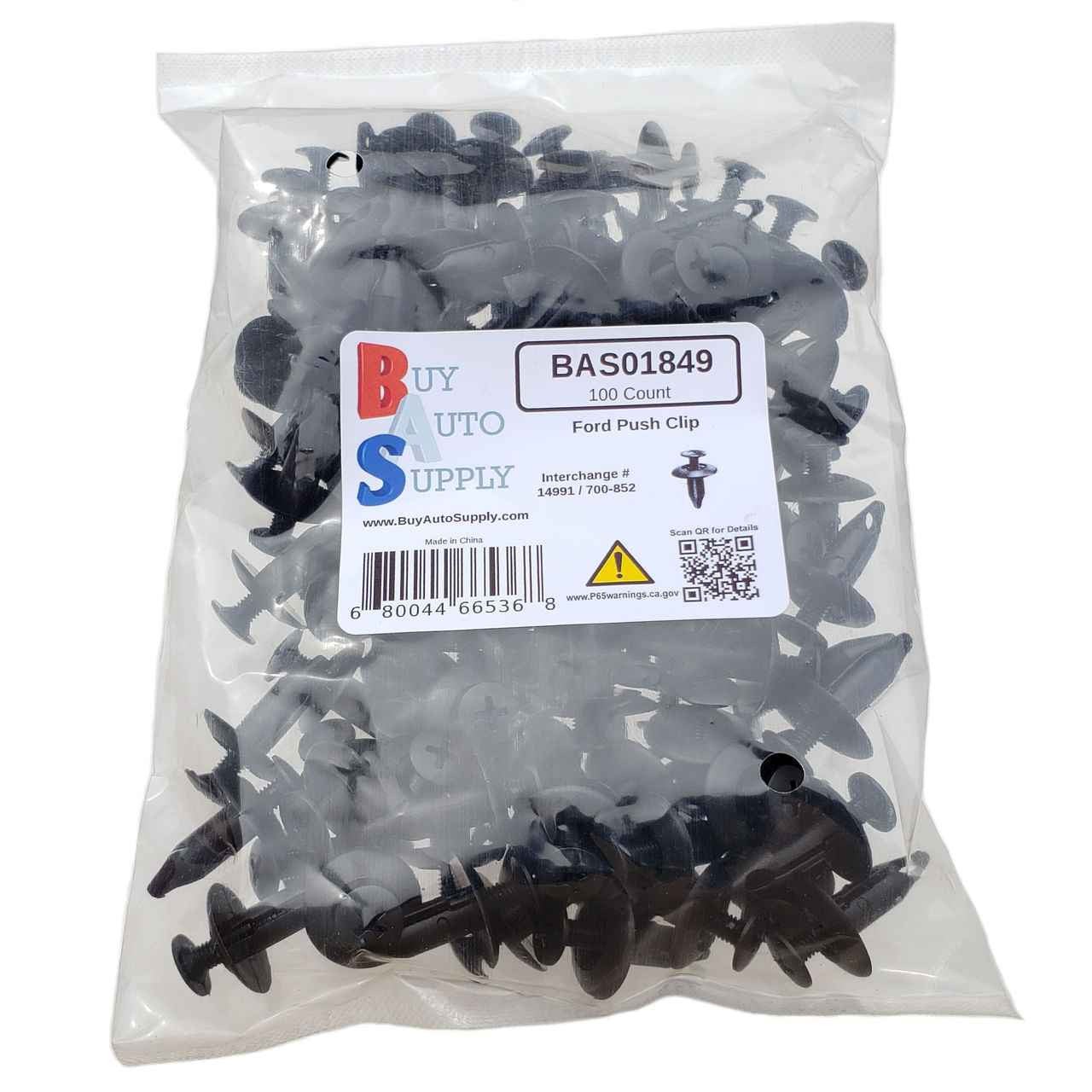 BAS01849 - Ford / GM Push Clip (9508PK) - Buy Auto Supply - 100 Pack
