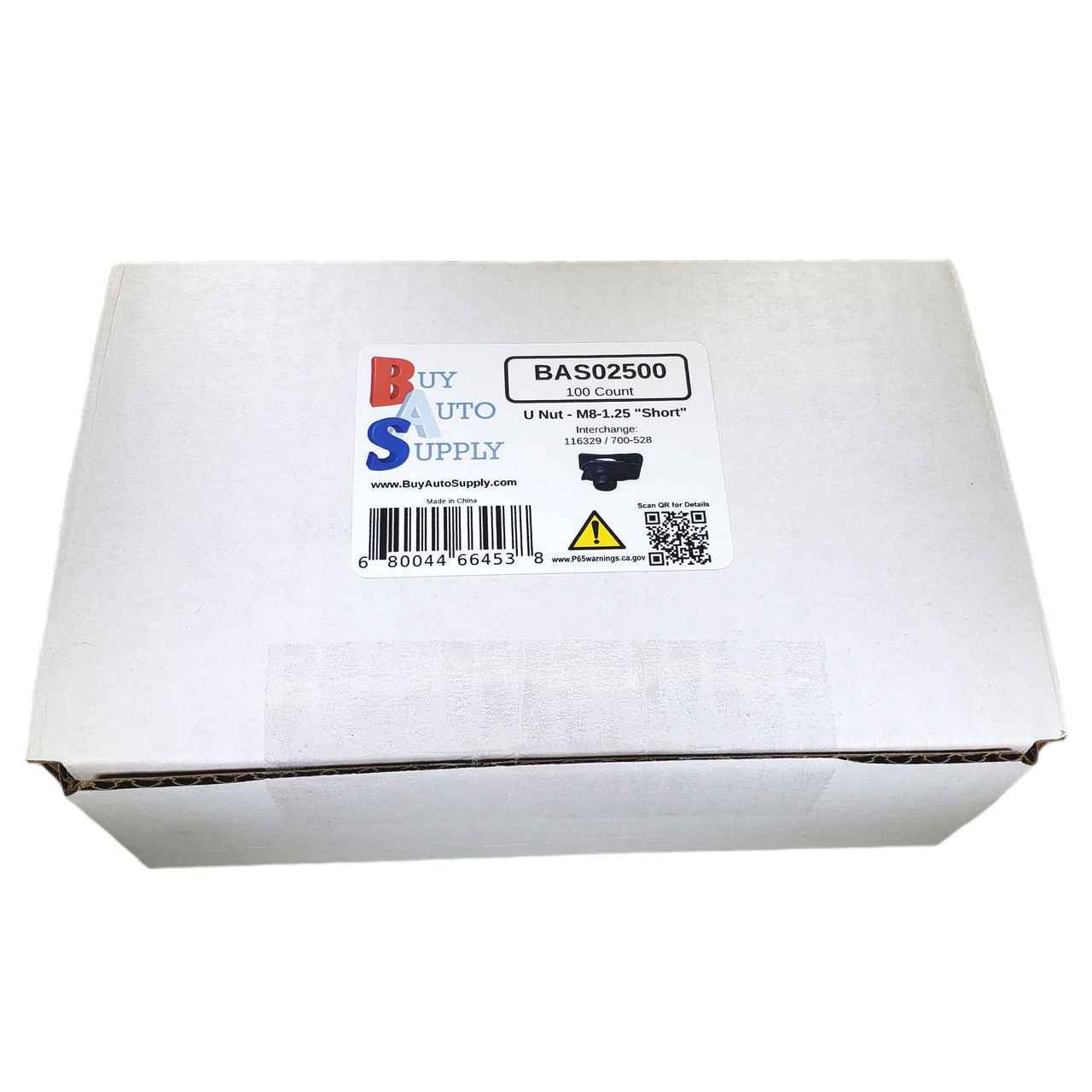 BAS02500 - M8-1.25 Extruded U Nut "Short" (5560PK) - Buy Auto Supply