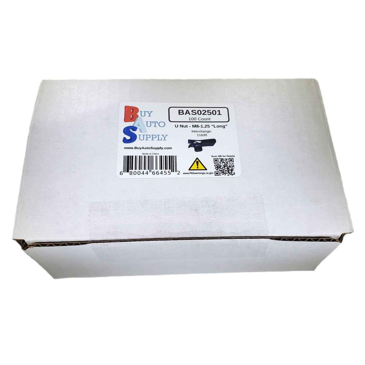 BAS02501 - M8-1.25 Extruded U Nut "Long" (5557PK) - Buy Auto Supply - 100 Pack