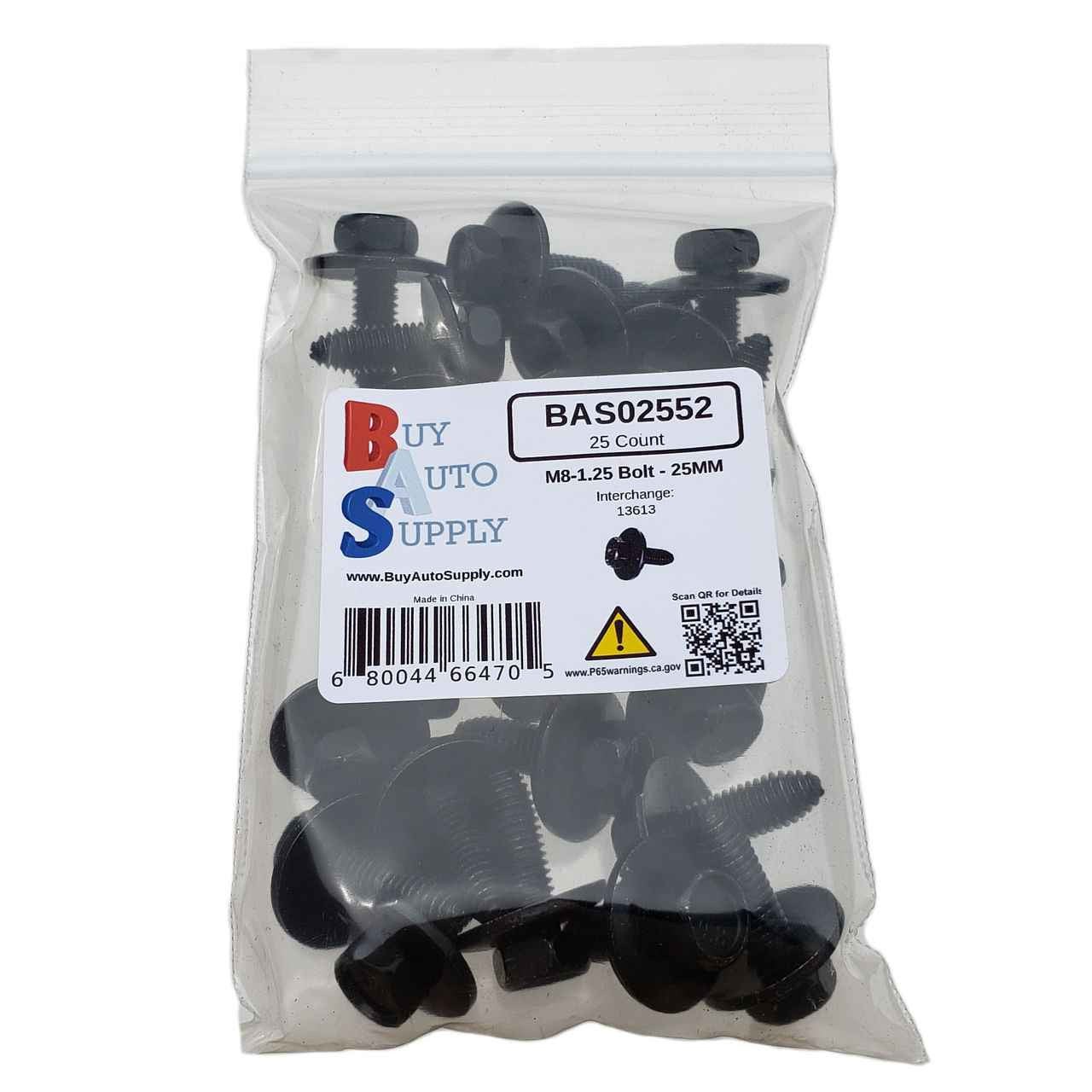 BAS02552 - M8-1.25x25mm Self Tapping Bolt (9147PK) - Buy Auto Supply
