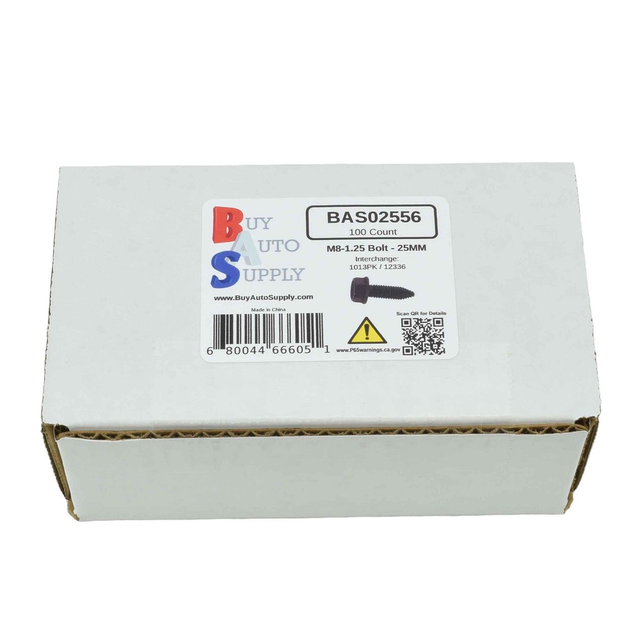 BAS02556 - M8-1.25x25mm Body Bolt (1013PK) - Buy Auto Supply