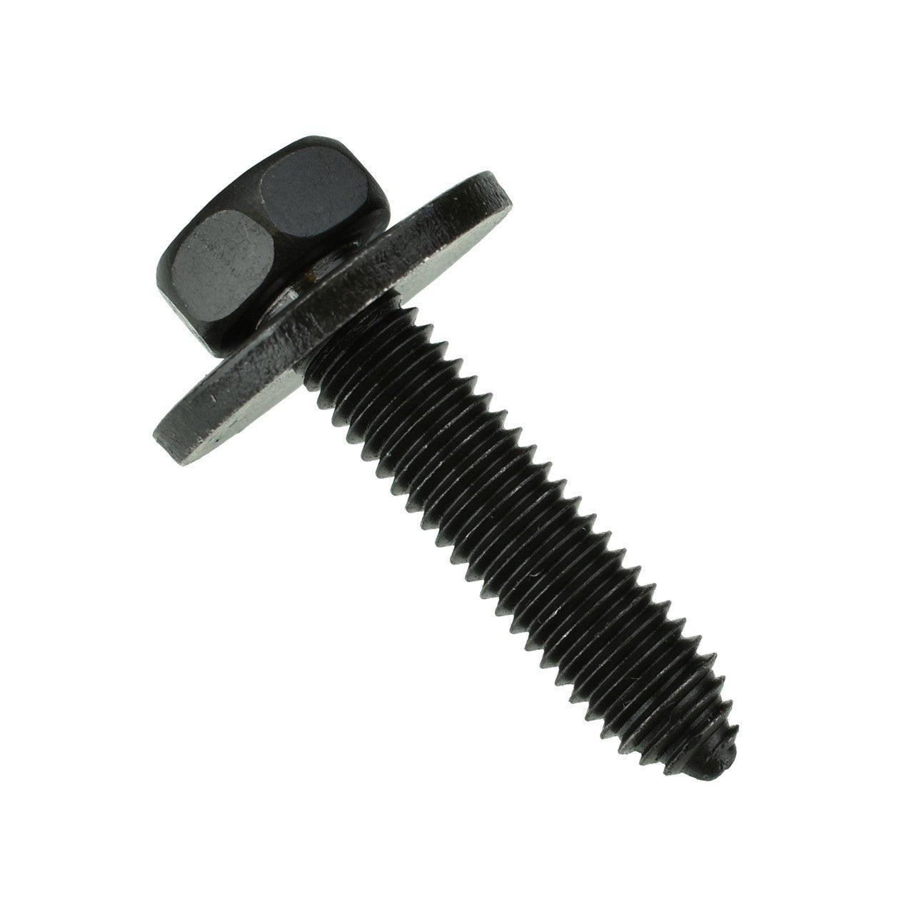 M8 Black Hex Head Sems Bolt - Interchanges: GM 11503668 / Disco 12057pk / Auveco 13705 / Kimball Midwest 11413