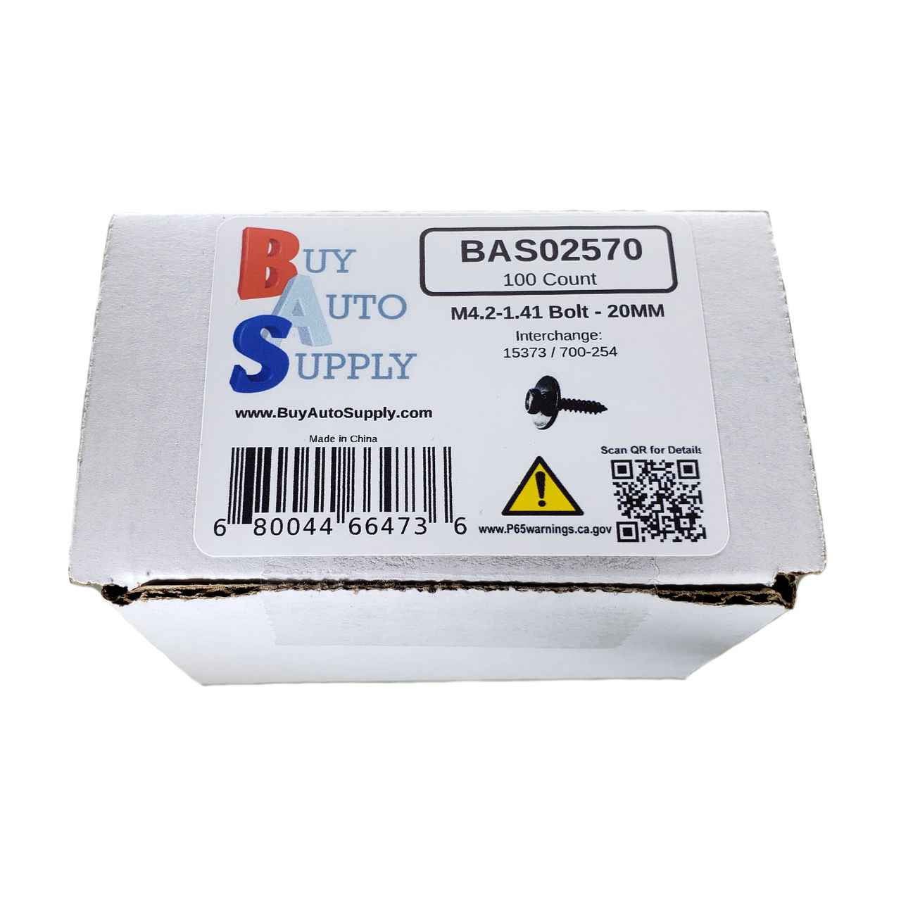 BAS02570 - M4.2-1.41x20mm Hex Head Body #8 Screw (5550PK) - Buy Auto Supply