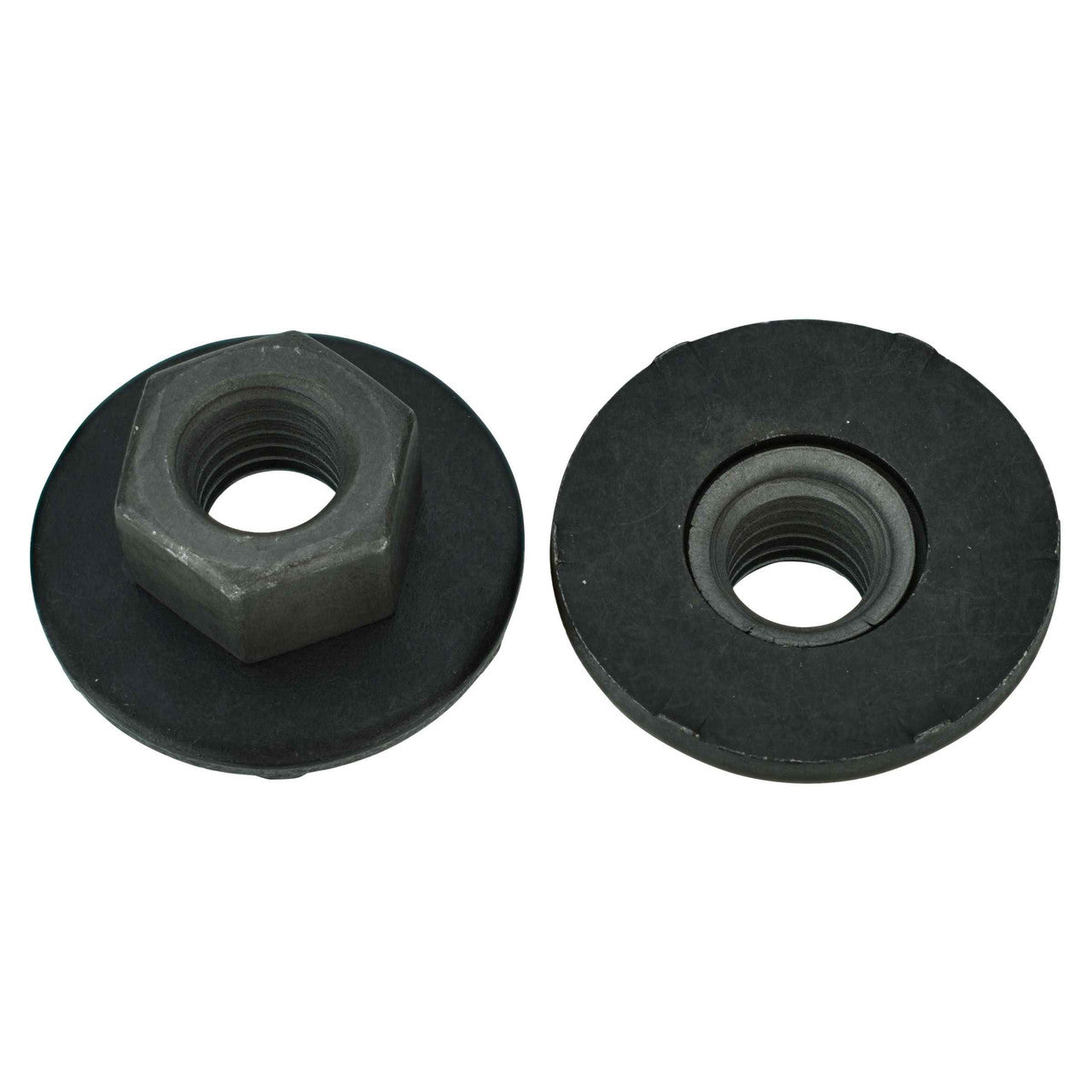 Black Hex Nut - 8-1.25 - 13mm Hex Head - 24mm Washer. Replaces Disco 5916xpk, Auveco 15335, GM 11503695, 11506117, 11516780