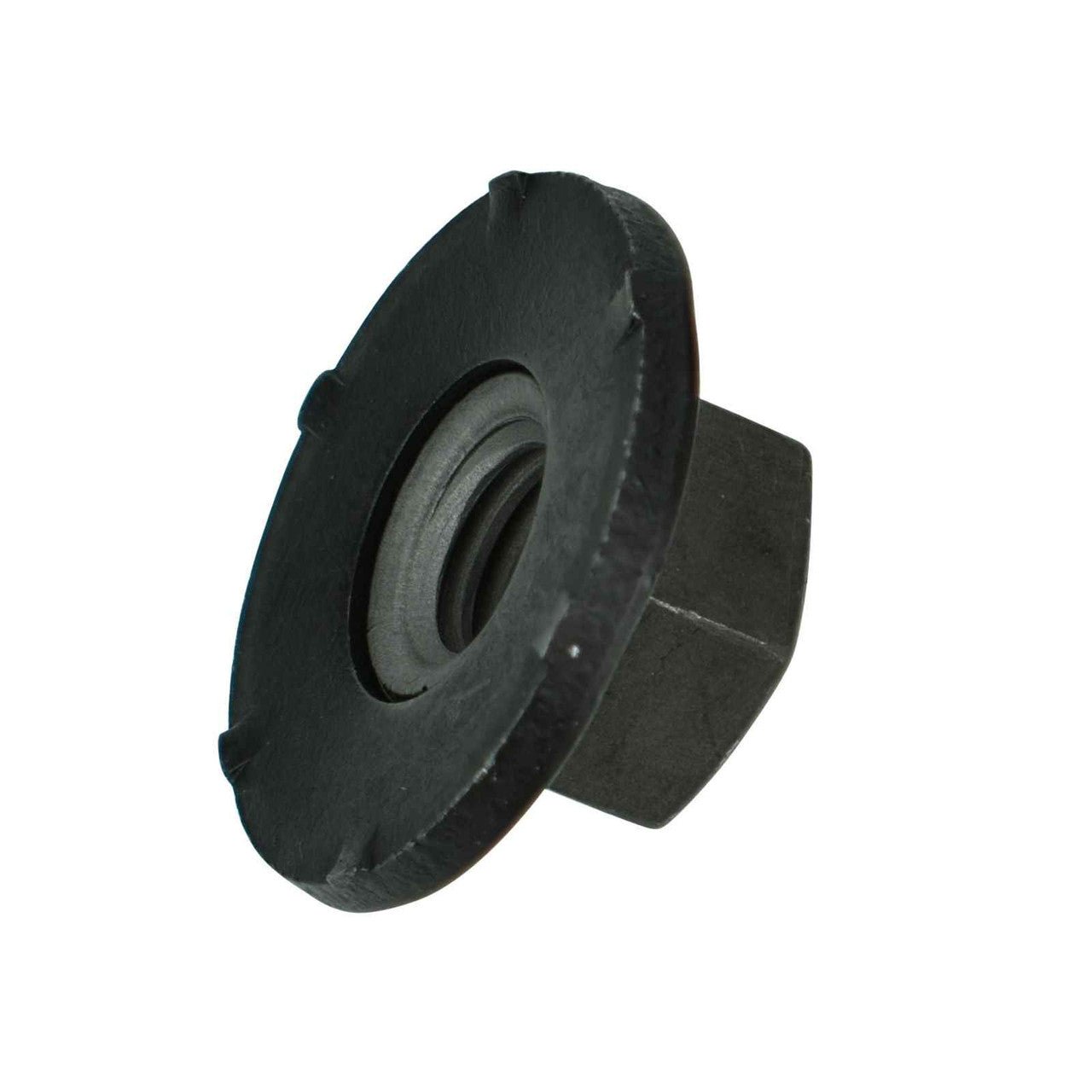 Black Hex Nut - 8-1.25 - 13mm Hex Head - 24mm Free Spinning Washer