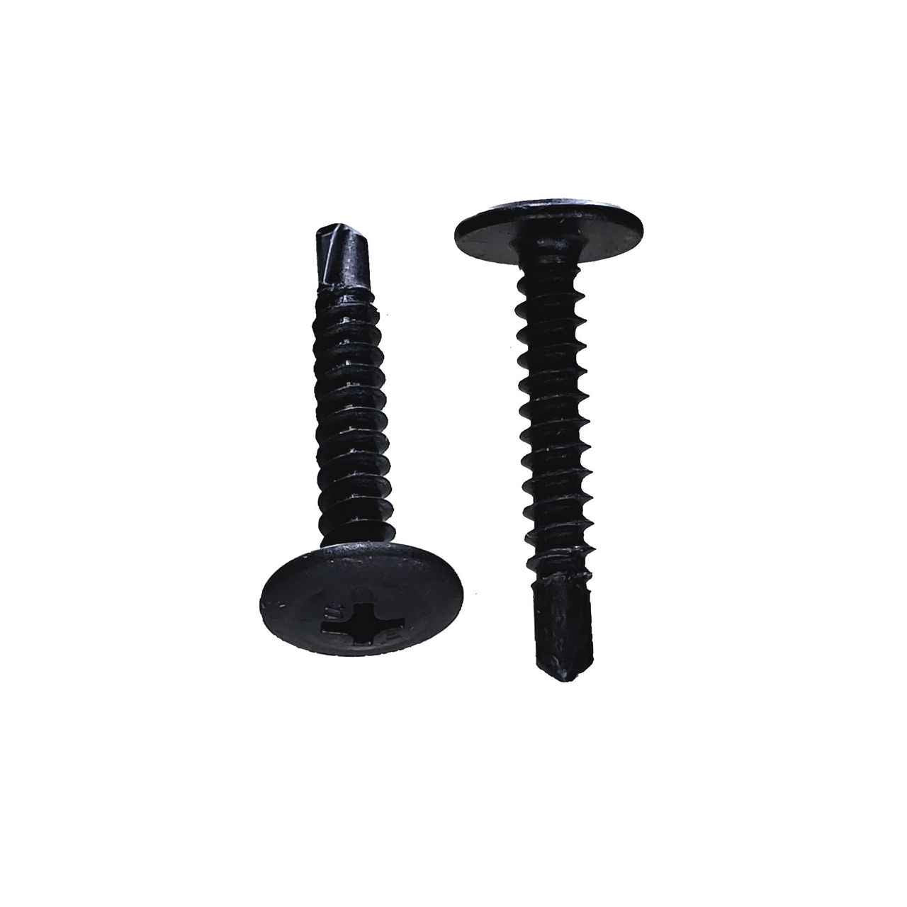 8 x 1" Phillips Washer Head, Black Phosphate Teks Screw - Interchanges:  Auveco 19006 / Car-Pak 95-7461 / Disco 6267