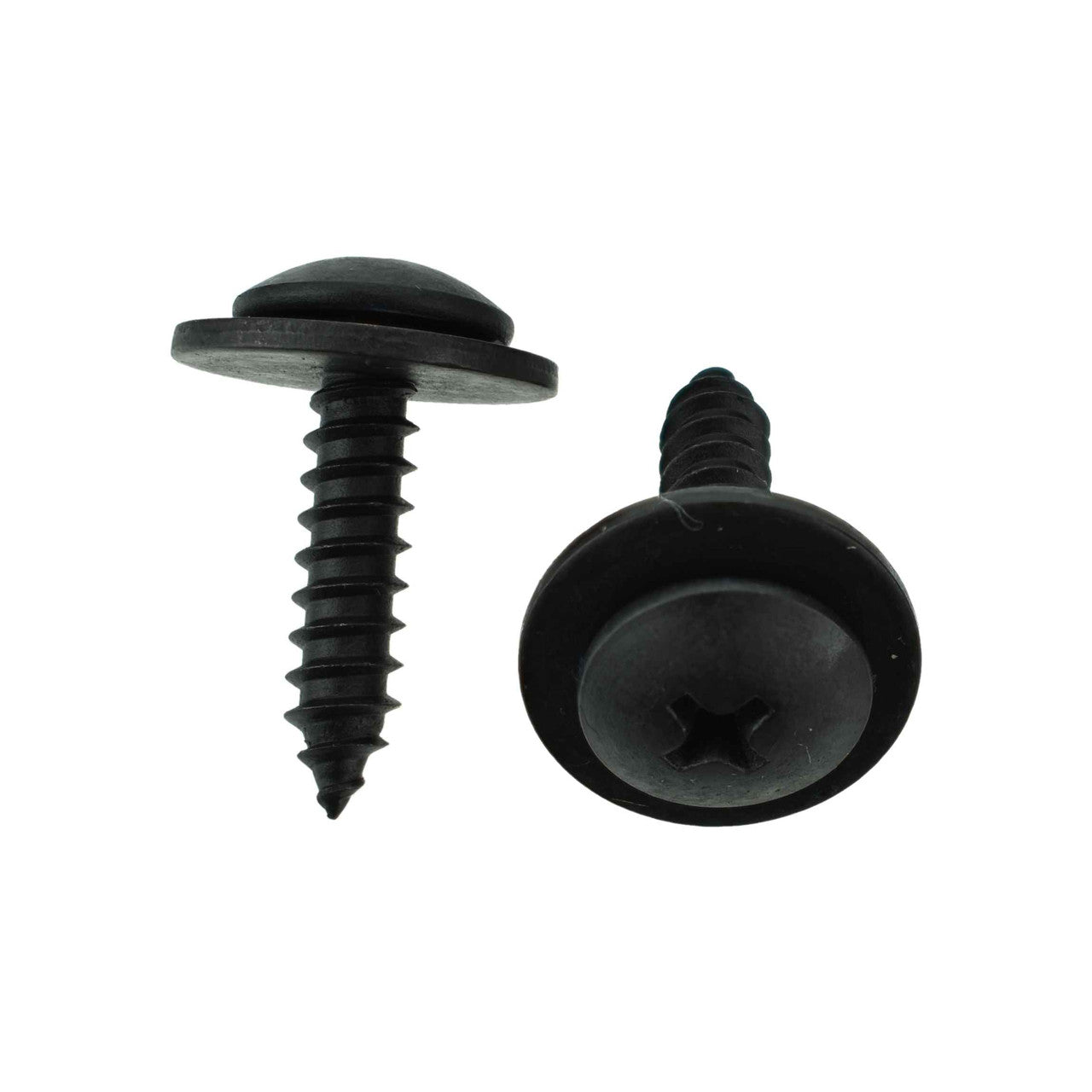 Black Phillips Sheet Metal Screw - 4.8-1.61 x 19mm - 16mm Washer, Interchanges:  Disco 10096 / Auveco 20259