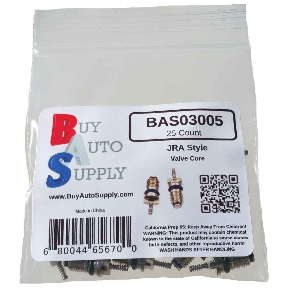 Bag of 25 JRA A/C Charge Valve Core - BAS03005 - Interchange - 409914, FJC-2674, 59347, Delco 15-75234, MT0059