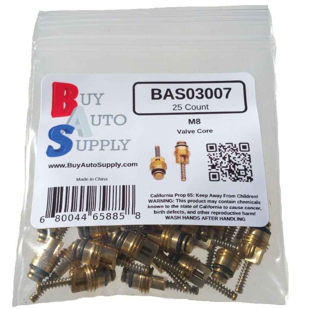 Bag of 25 A/C Schrader Valve Cores - M8