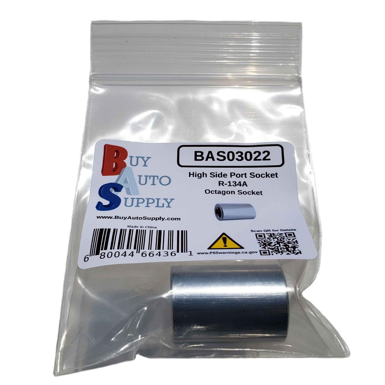 BAS03022 - High Side Octagon Service Port Socket - Buy Auto Supply - Bagged