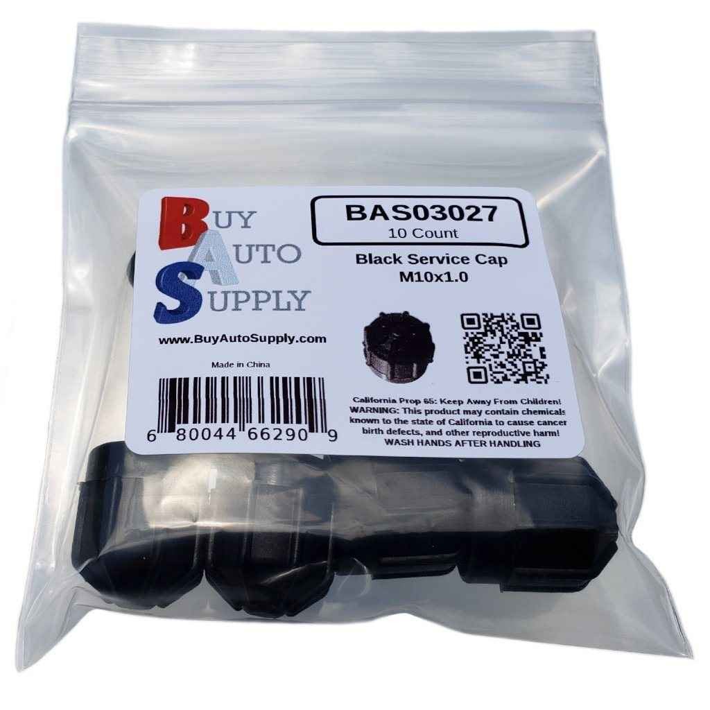 Bag of 10 AC Service Caps Black M10x1.0 Interchanges:  BMW 64538387438