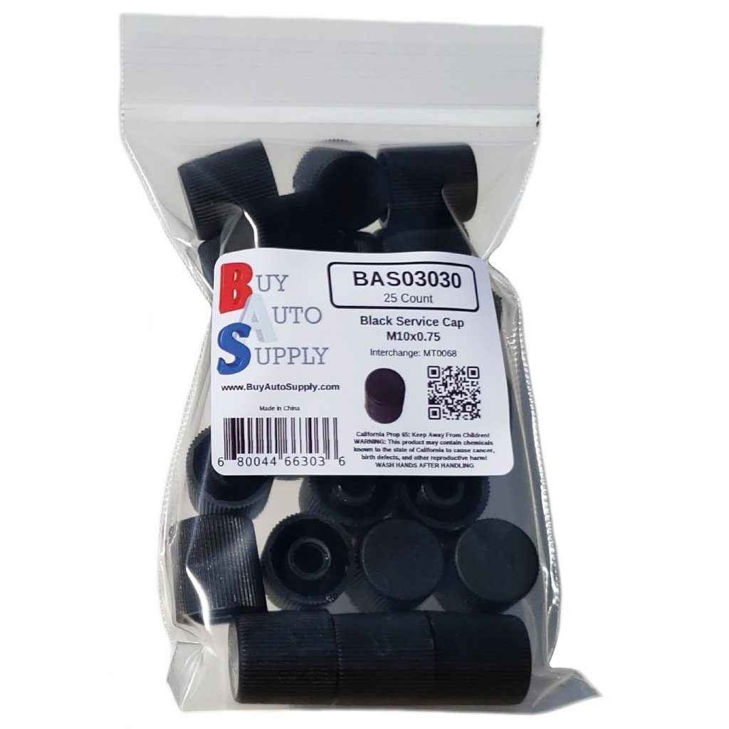 AC Service Cap - Black High Side R134A M10 x 0.75 - Bulk