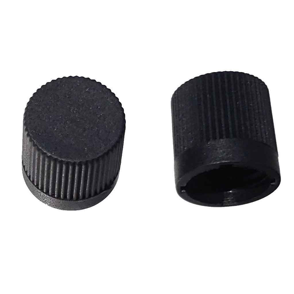 R12 Black AC Service Valve Cap 1/4" - Interchangess: MT0060