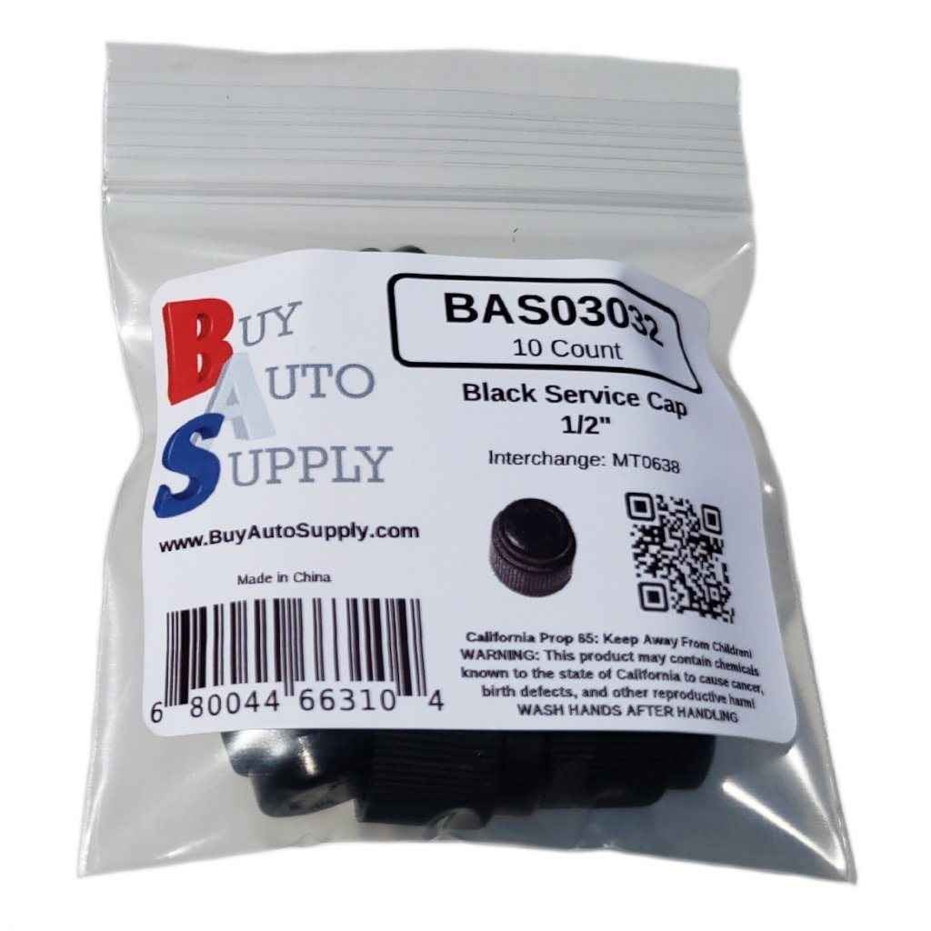 Bag of 10 AC Service Caps - Black ACME 1/2" - R12