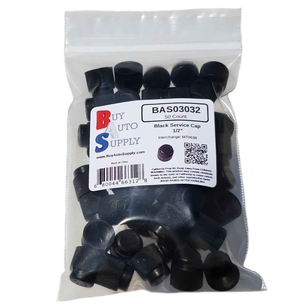 Bag of 50 AC Service Caps - Black ACME 1/2" - R12