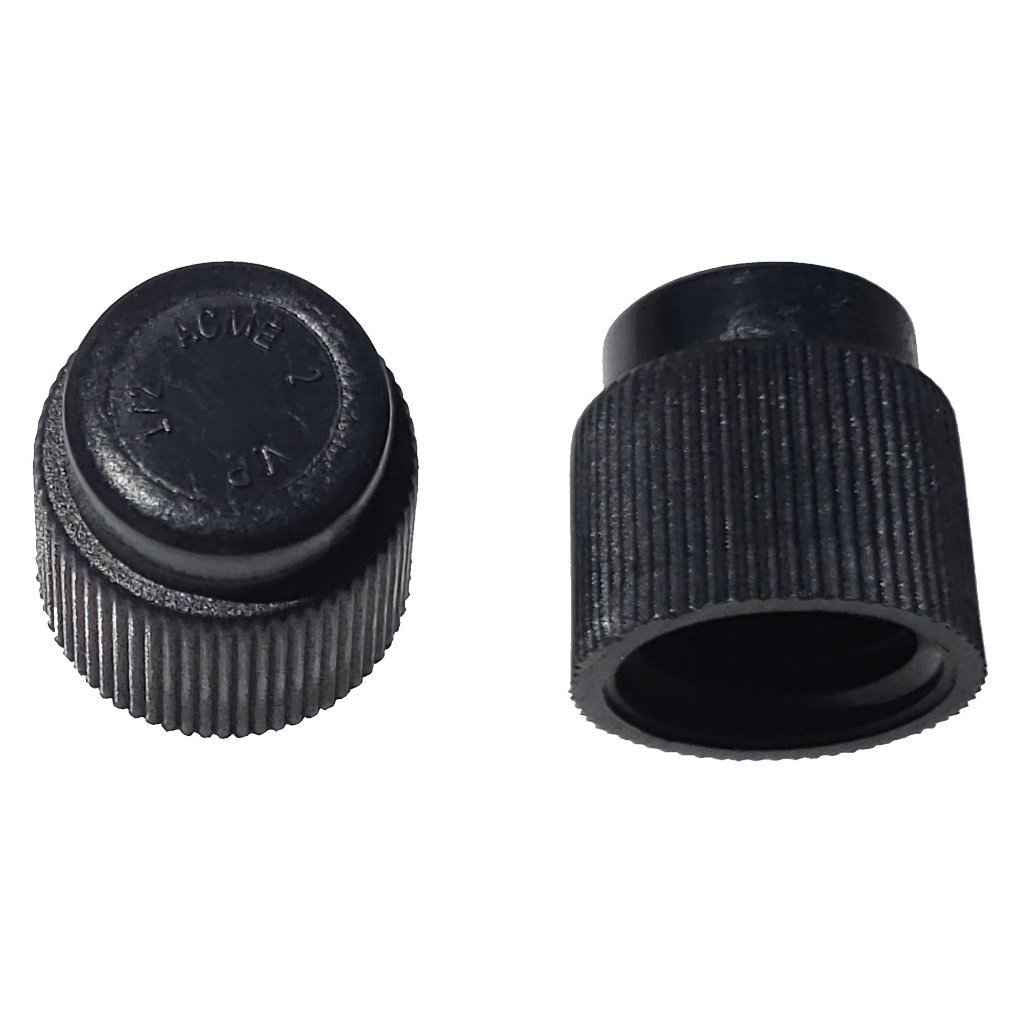 AC Service Valve Cap - Black ACME 1/2" - R12