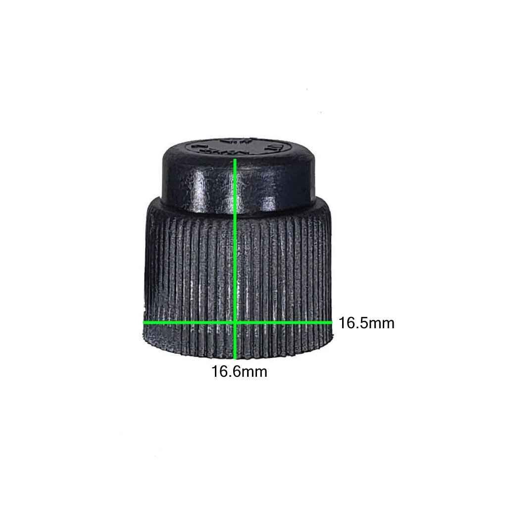 Measurements on AC Service Cap - Black ACME 1/2" - R12
