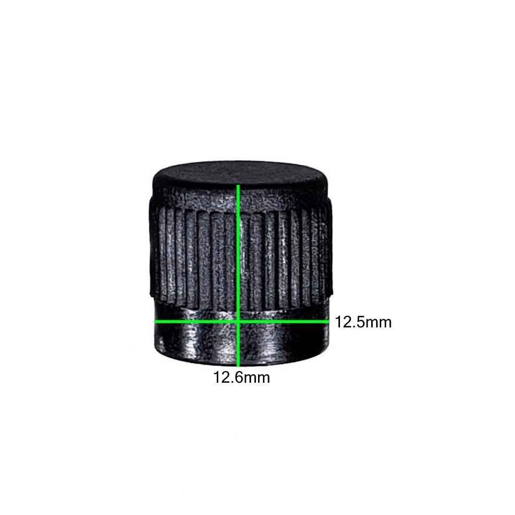 Measurements on AC Service Cap - Black High Side 3/16" SAE - R12