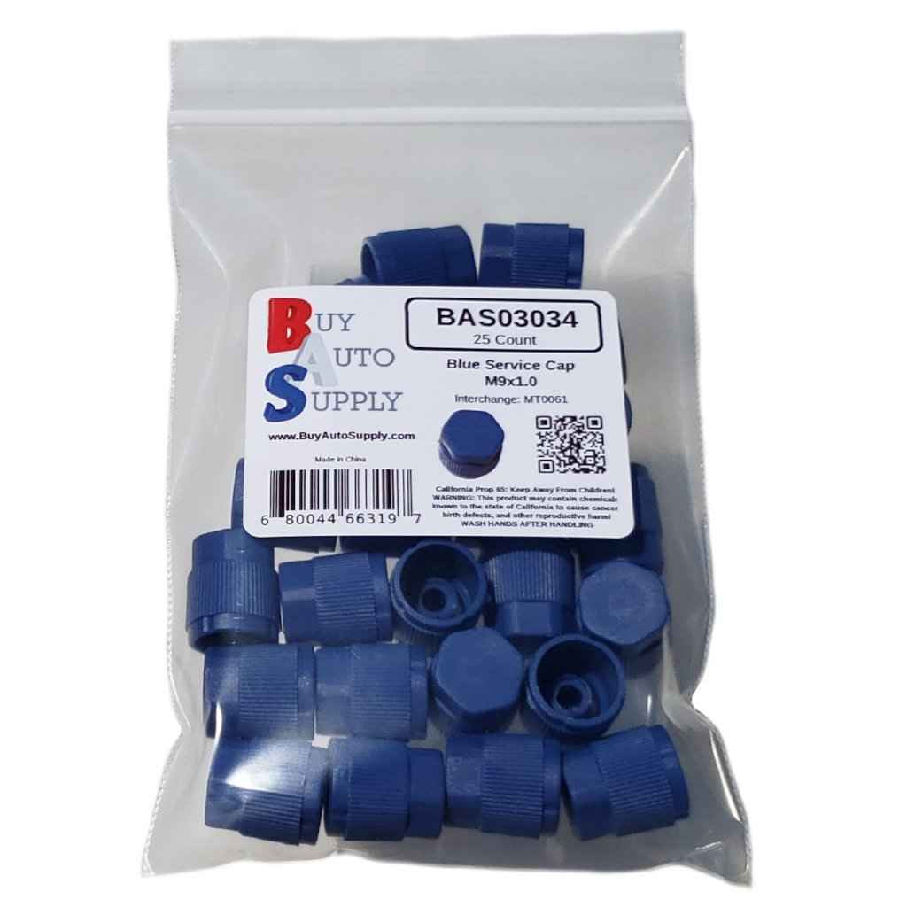 Bag of 25 AC Service Caps Blue Low Side M9x1.0