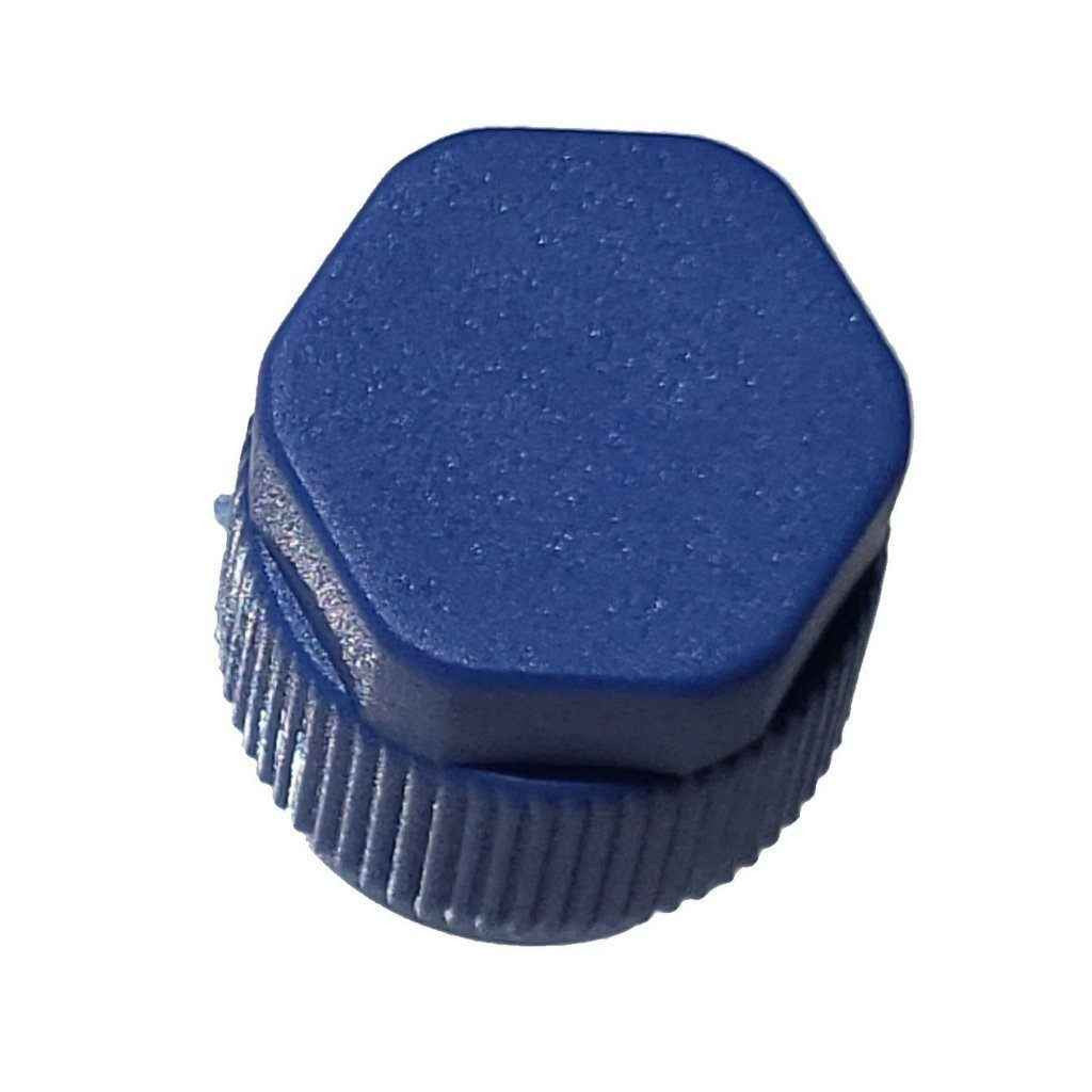 AC Service Cap Blue Low Side M9x1.0, Interchanges: MT0061, 59932