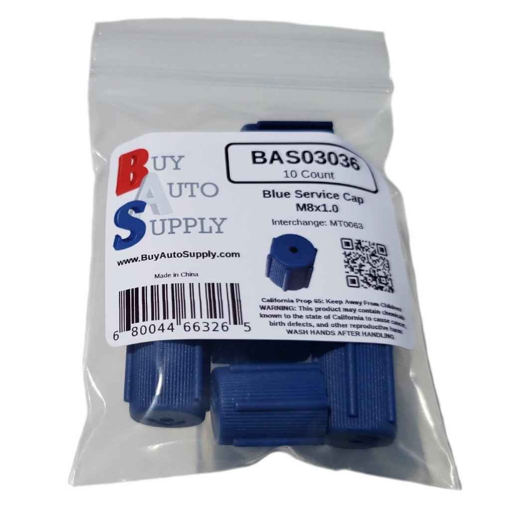 Bag of AC Service Caps R134a - Blue Low Side M8x1.0 - Interchanges: MT0063, 59987