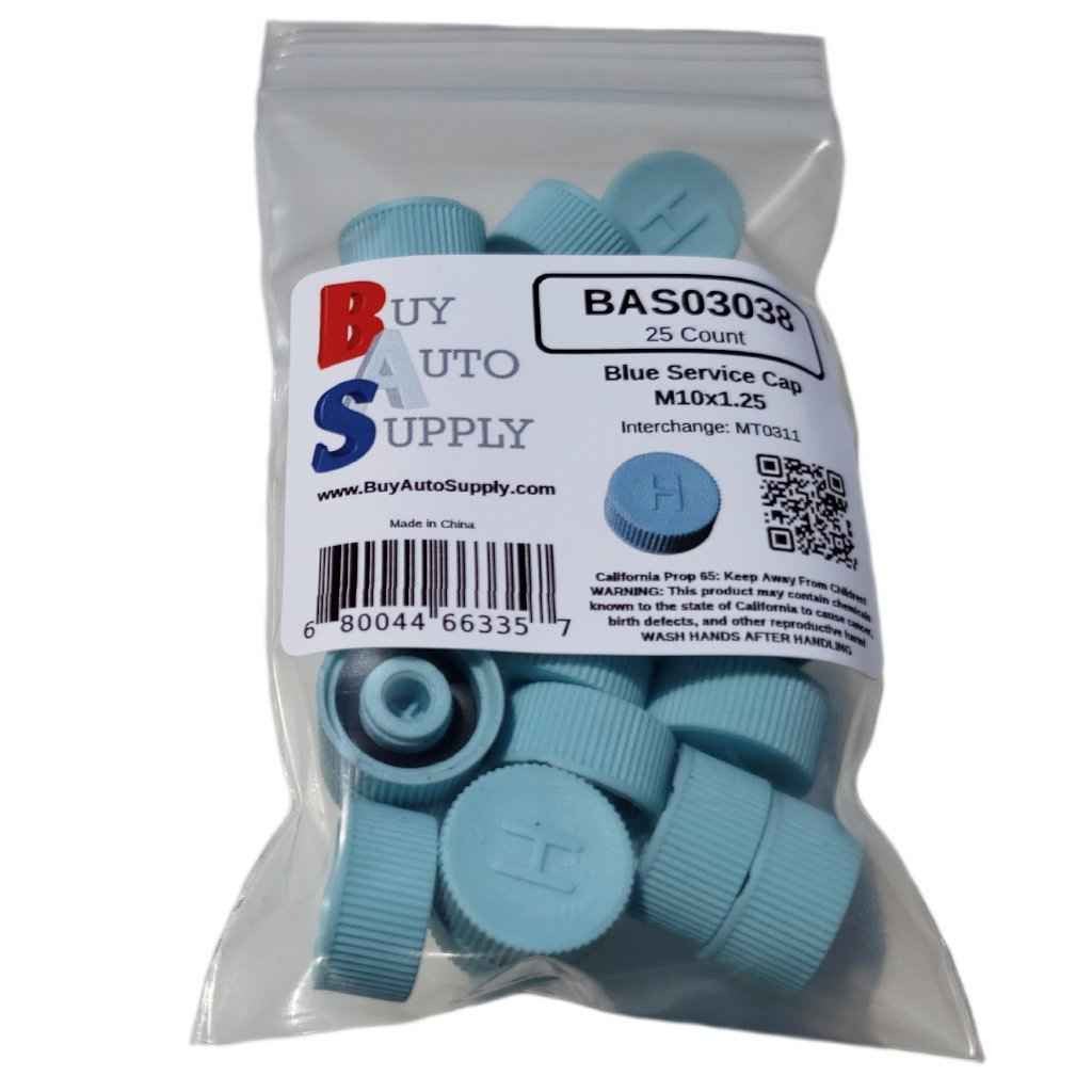 Bag of 25 AC Service Valve Caps R134a - Blue High Side M10x1.25 - Interchanges: MT0311, 69501