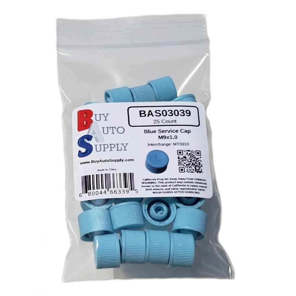 Bag of AC Service Valve Caps R134a - Blue Low Side M9x1.0 - Interchanges: MT0310, 69500