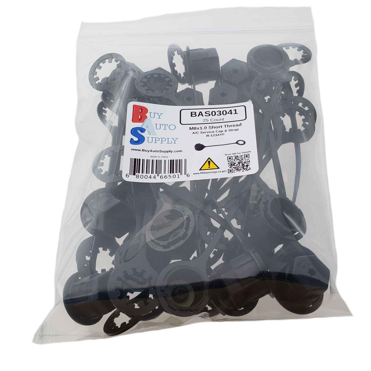 BAS03041 - 1234YF Service Cap - M8x1.0 Short Low Side - Buy Auto Supply - 25 Pack