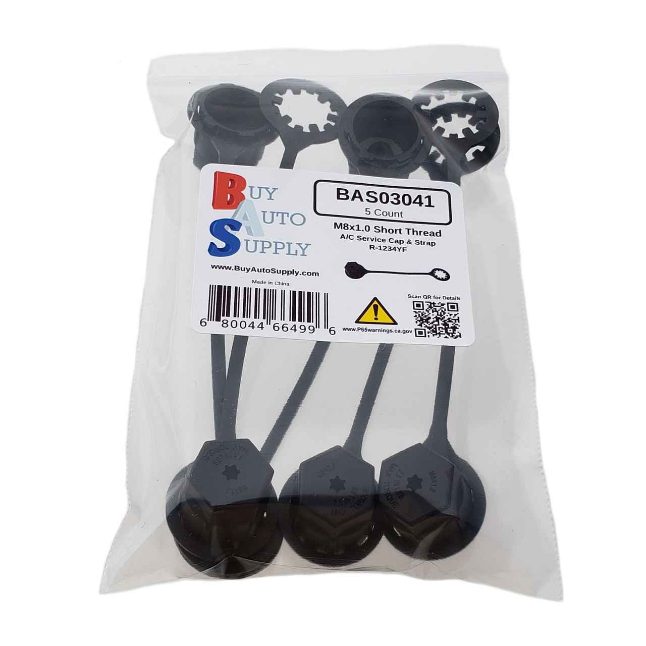 BAS03041 - 1234YF Service Cap - M8x1.0 Short Low Side - Buy Auto Supply - 5 Pack