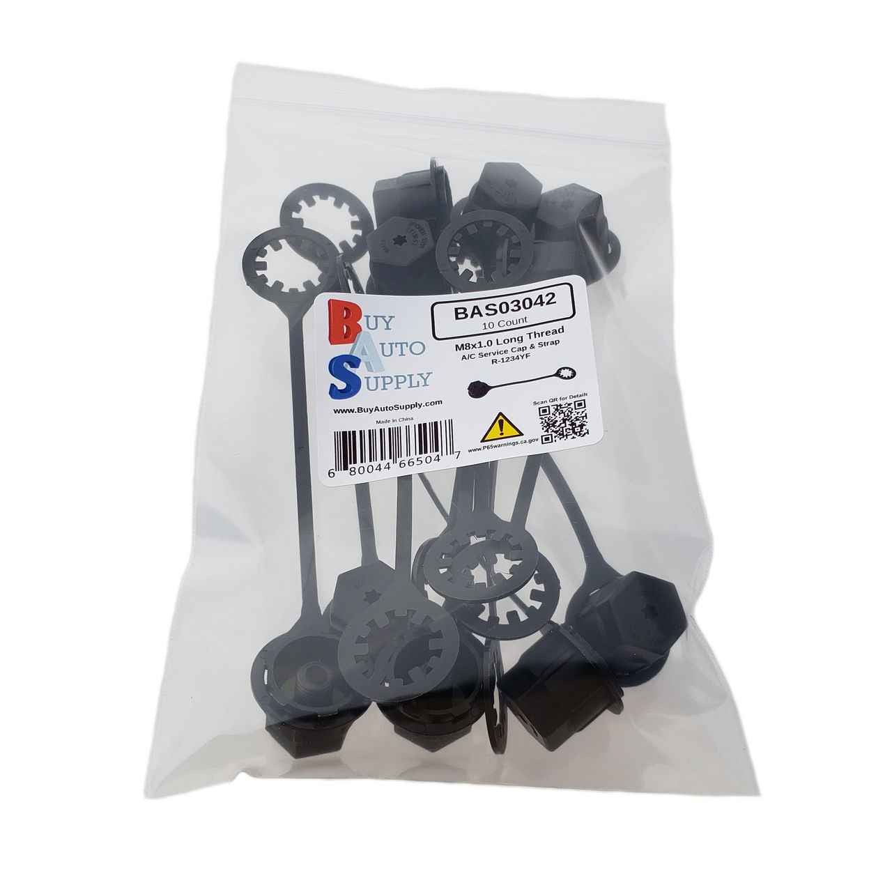 BAS03042 - 1234YF Service Cap - M8x1.0 Long Low Side - Buy Auto Supply - 10 Pack
