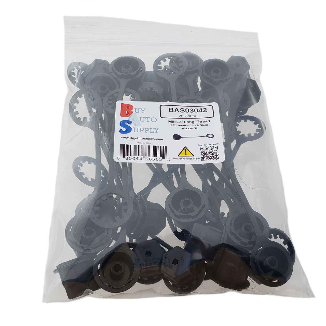 BAS03042 - 1234YF Service Cap - M8x1.0 Long Low Side - Buy Auto Supply - 25 Pack