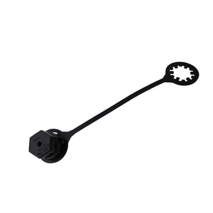 BAS03042 - R1234YF Service Cap with Tether - M8x1.0 Long Post Interchanges: MT6071-5, Motorcraft YF37240, Ford DS7Z19D702B