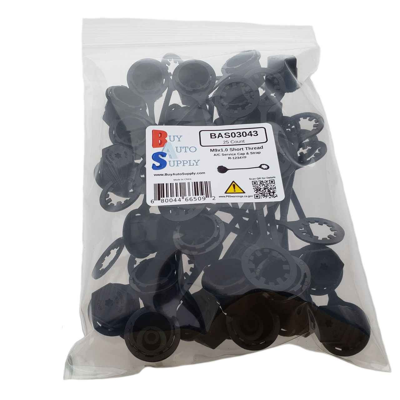 BAS03043 - 1234YF Service Cap - M9x1.0 Short Low Side - Buy Auto Supply - 25 Pack