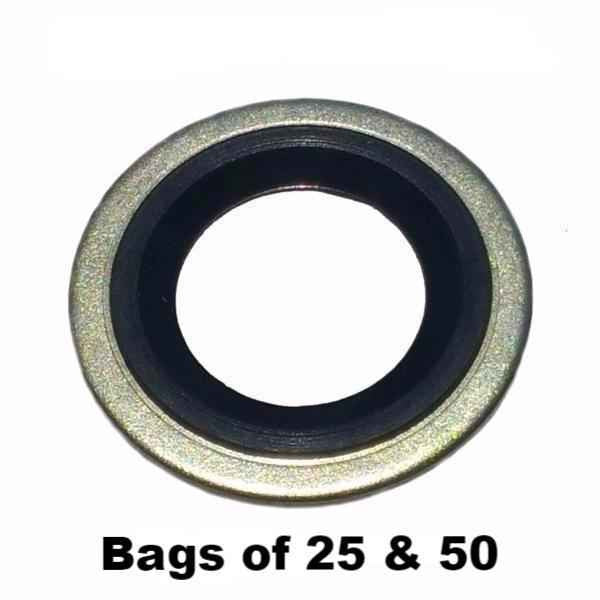 Metal Rubber Oil Drain Plug Gasket M14 - Interchange: Dorman 097-025, 65269, 097025