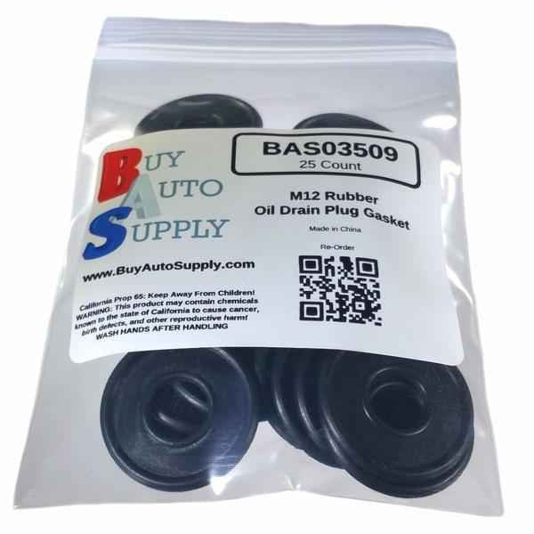 Bag of 25 Rubber Drain Plug Gaskets M12