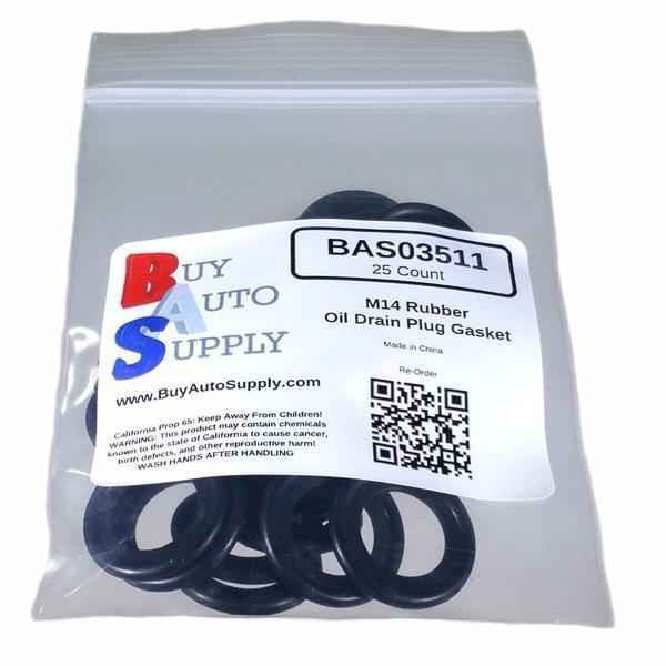 Bag of 25 Rubber Oil Drain Plug Gaskets - M14