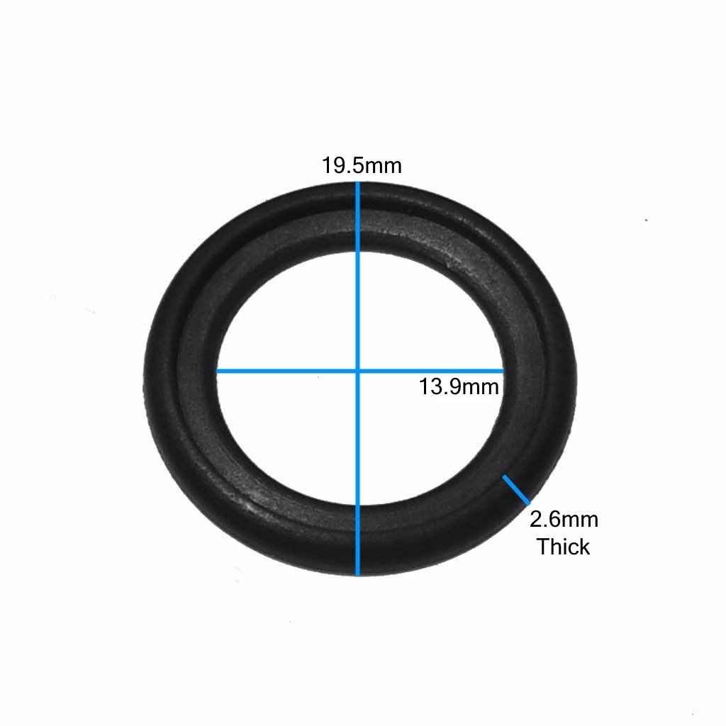 Measurements on M14 Rubber Drain Plug Gasket