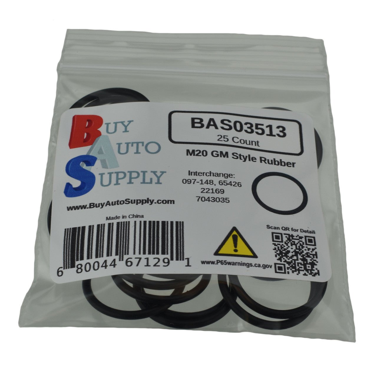 BAS03513 - GM Style Rubber Drain Plug Gasket - Replaces 55569307 - Buy Auto Supply - 25 bag