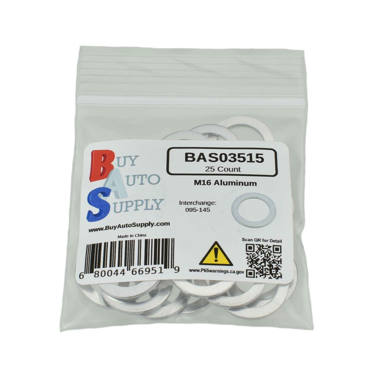 BAS03515 - M16 Aluminum Drain Plug Gasket - Buy Auto Supply