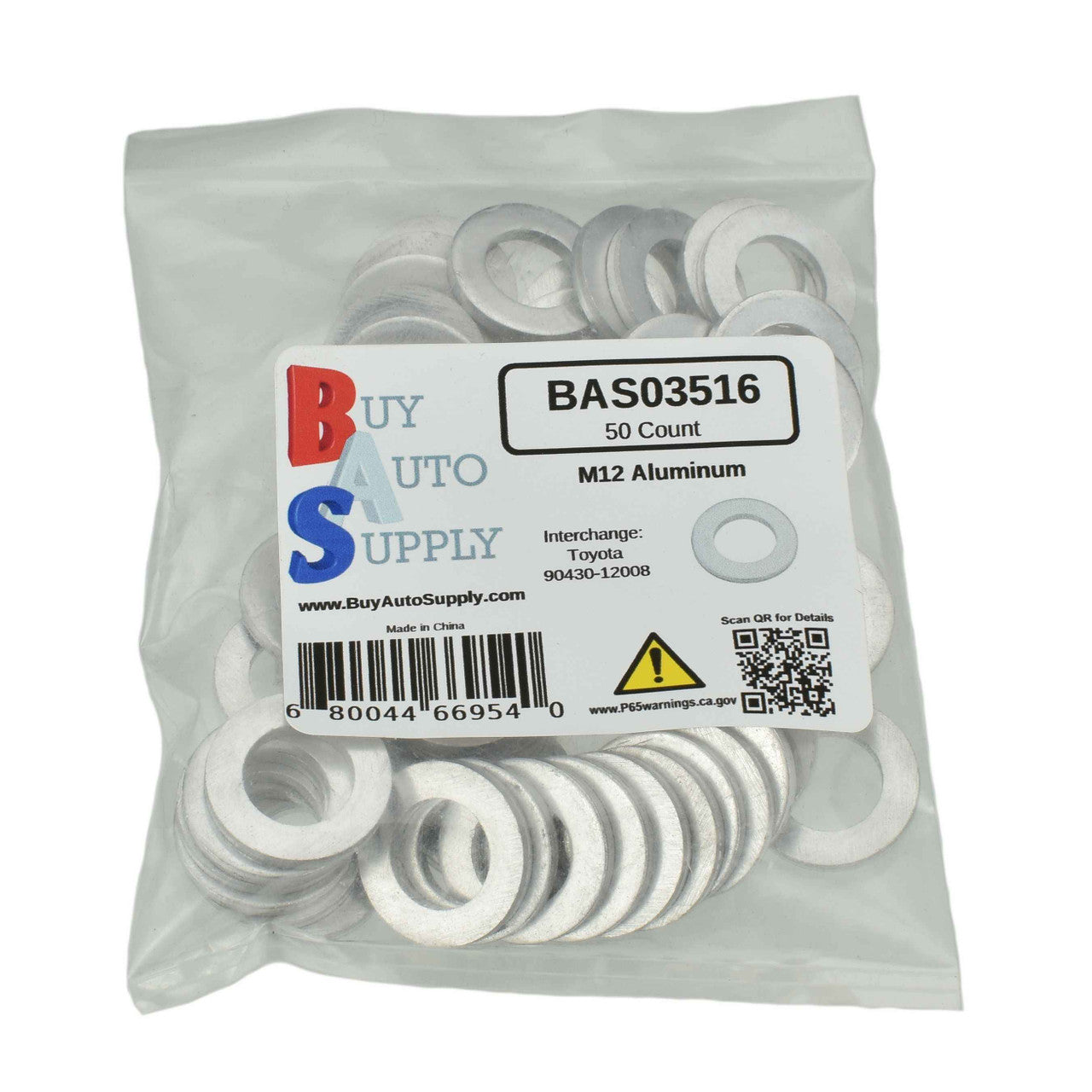BAS03516 - M12 Toyota Style Aluminum Drain Plug Gasket