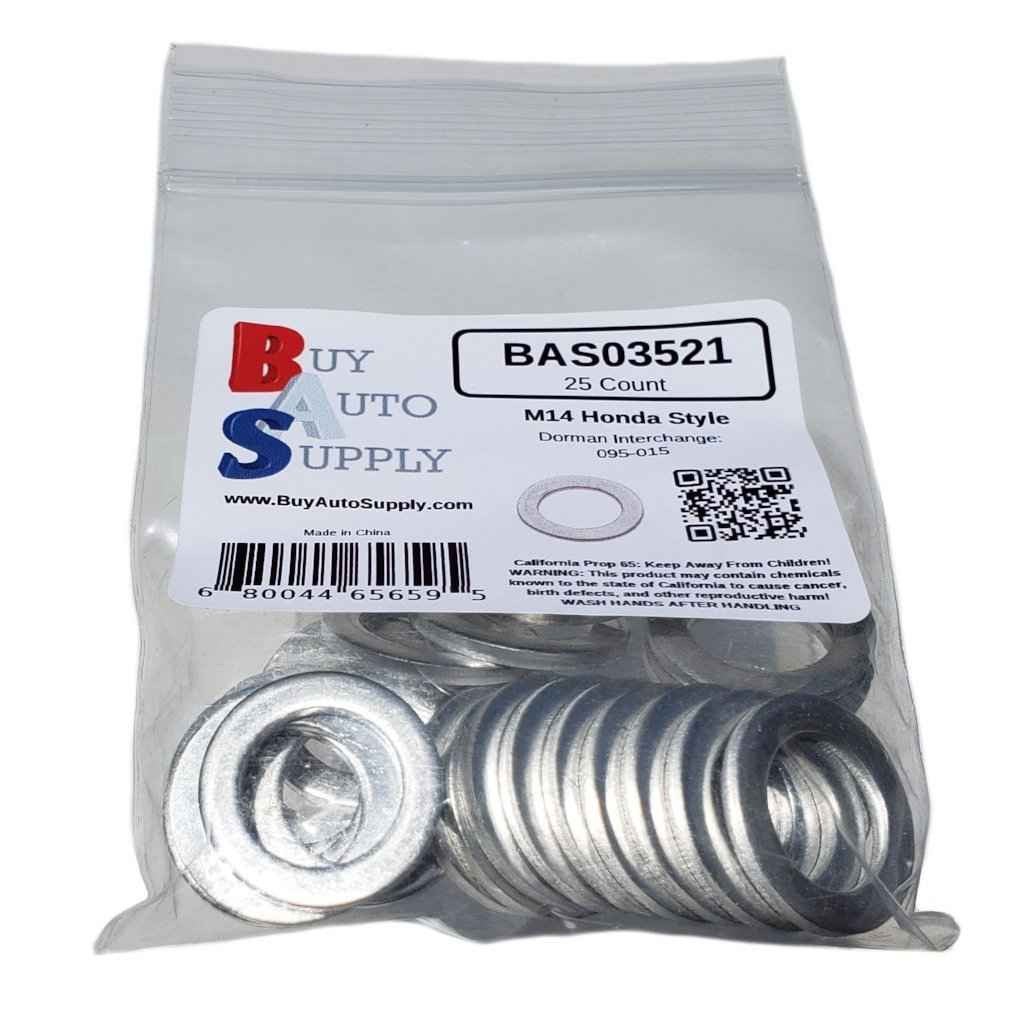 Bag of 25 M14 Honda Style Aluminum Drain Plug Gaskets