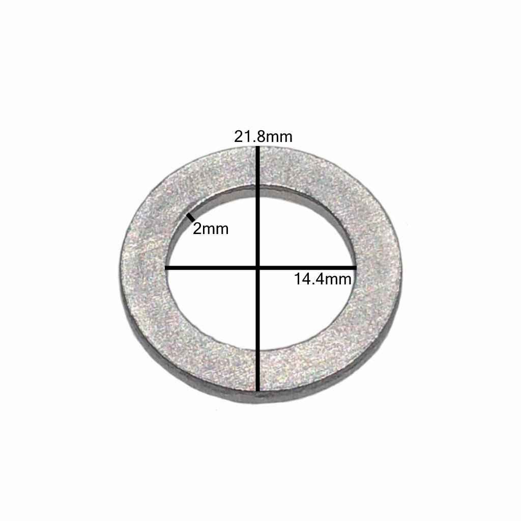 Measurements on M14 Honda Style Aluminum Drain Plug Gasket