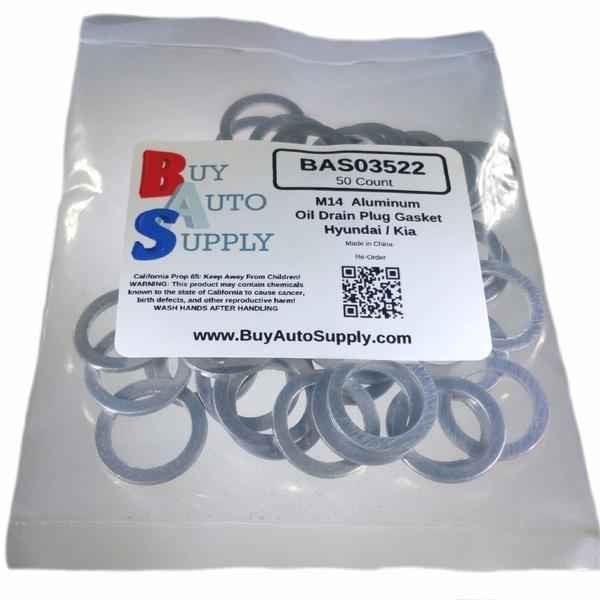 Bag of 25 M14 Hyundai / Kia Style Aluminum Drain Plug Gasket