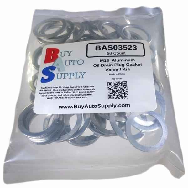 Bag of 50 Volvo Style Aluminum Drain Plug Gaskets M18