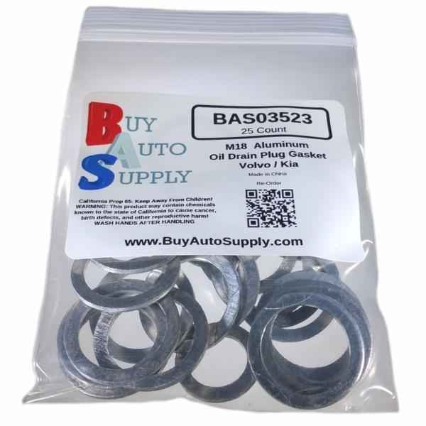 Bag of 25 Volvo Style Aluminum Drain Plug Gaskets M18