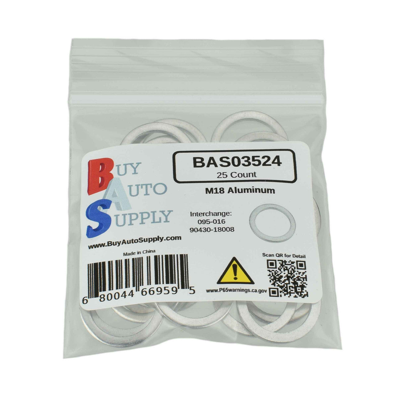 BAS03524 - M18 Toyota Style Aluminum Drain Plug Gasket