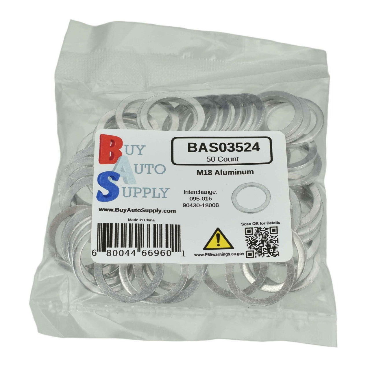 BAS03524 - M18 Toyota Style Aluminum Drain Plug Gasket
