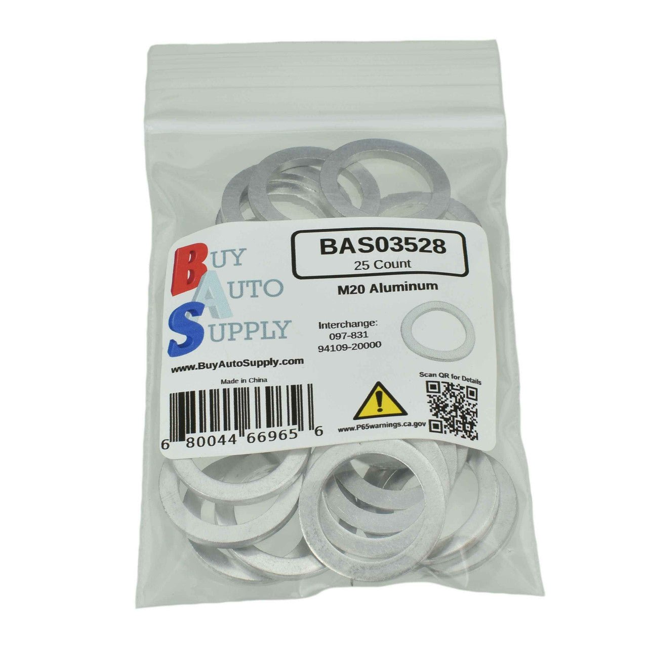 BAS03528 - M20 Honda Style Aluminum Drain Plug Gasket