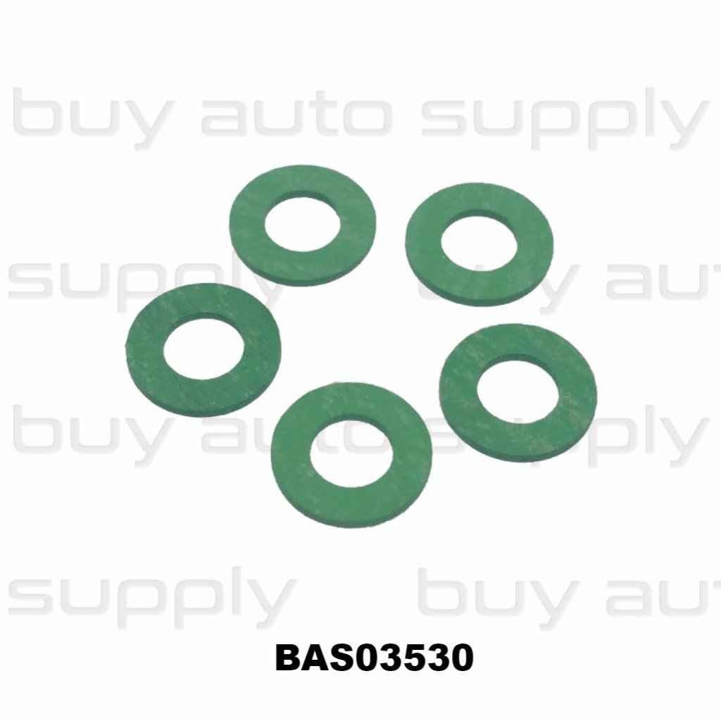 Green Synthetic Drain Plug Gasket M12, Interchange: 94855838, 7041956, 097127, 65301